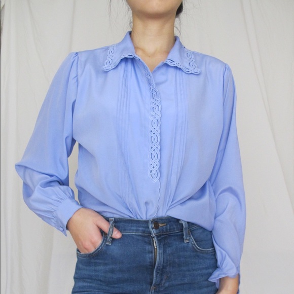 Vintage blue button down shirt - Picture 3 of 3